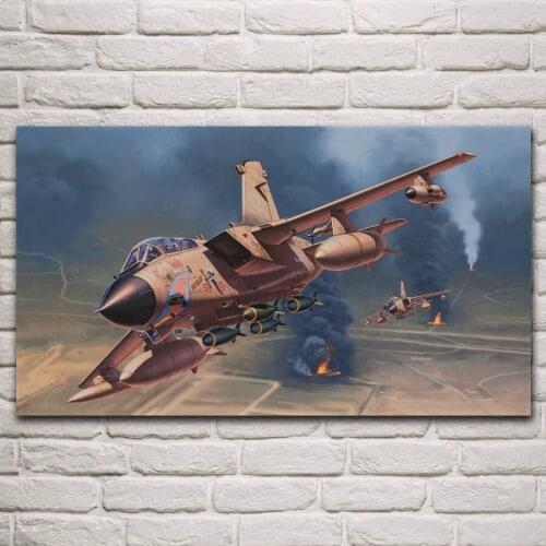 Tornado aircraft gr 1 fighter bomber raf tornado living room decoration home wall art decor fabric posters KM329