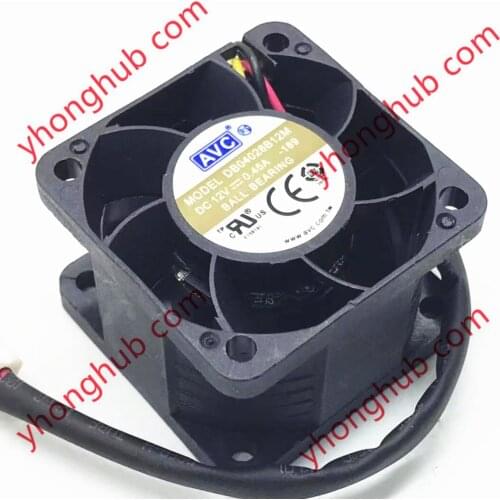 AVC DB04028B12M -189 DC 12V 0.45A 40x40x28mm Server Cooling Fan