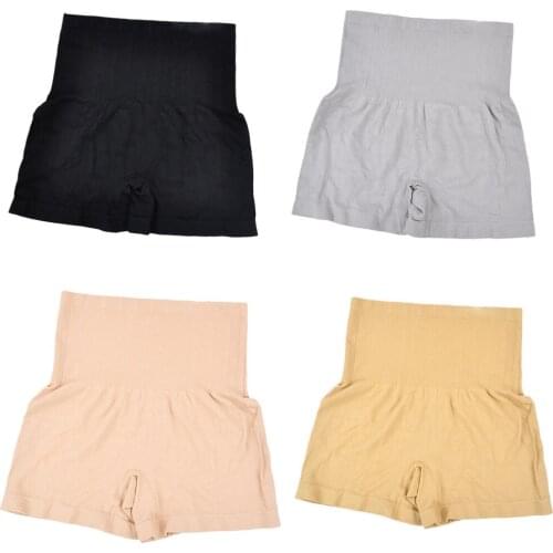 Women Seamless High Waist Trainer Tummy Control Panties Body Shaper Briefs Ribbed Knit Butt Lifter Slimming Corset Safety Shorts