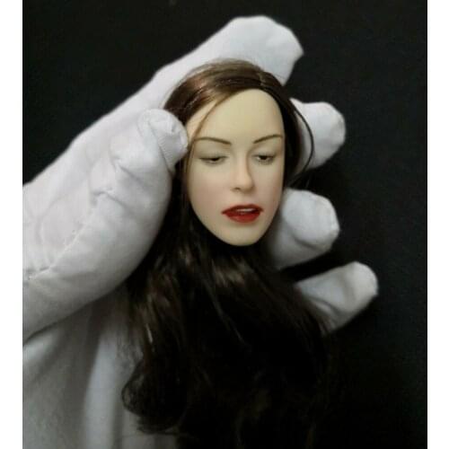 1/6 Scale Brown Hair Head Sculpt Model Female White Skin Sportful Monroe Head Carving Toys For 12 inch Women Figure Body Doll