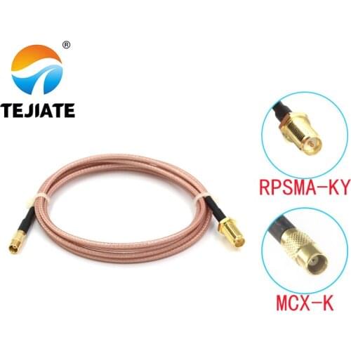 1PCS TEJIATE Adapter Cable MCX To RPSMA Type MCX-K Convert RPSMA-KY 8-90CM 1M 1.5M 2M Length Connector RG316 Wire