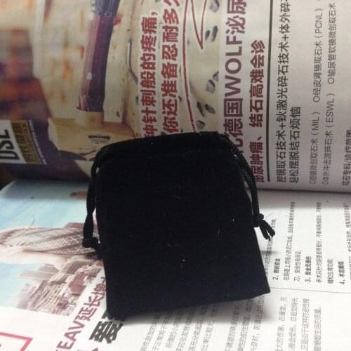 100pcs SPECIAL SALE black velvet jewelry bags gift pouches bags drawstring bags for jewelry earing ring watch packaging bags