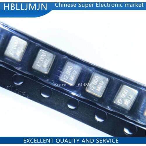 20PCS 12MHz 3.2x2.5 3225 passive SMD quartz crystal oscillator