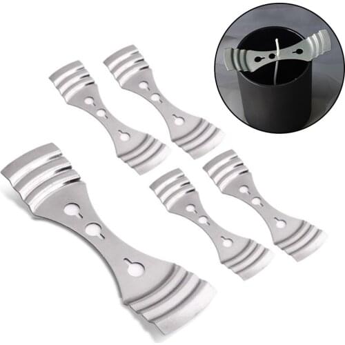 5pcs Metal Candle Wicks Holder Centering Device Candle Making Supplies Silver Stainless Steel Candle Wicks Fixed Bracket