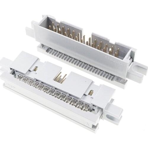 50 Pcs 0.100" 2.54mm 26 Pin IDC Type Box header Male Headers Through hole 1.27 mm 0.050" Flat cable connector with ears