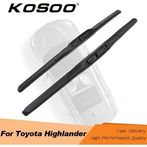 KOSOO For TOYOTA Highlander 2001 2002 2003 2004 2005 2006 2007 2008 2009 2010 2011 2012 2013 2014 2015 2016 Auto Wiper Blades