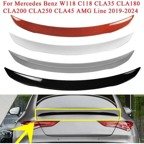 ABS Car Rear Trunk Spoiler Lip Tail Wing For 2020-2024 Mercedes CLA Class W118 C118 CLA250 CLA200 CLA220 AMG Car Accessories