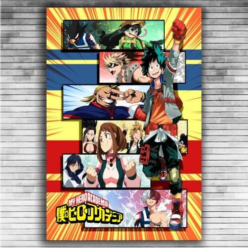 Boku No Hero Academia My Hero Academia Hot Japan Anime 5 Silk Fabric Wall Poster Art Decor Sticker Bright