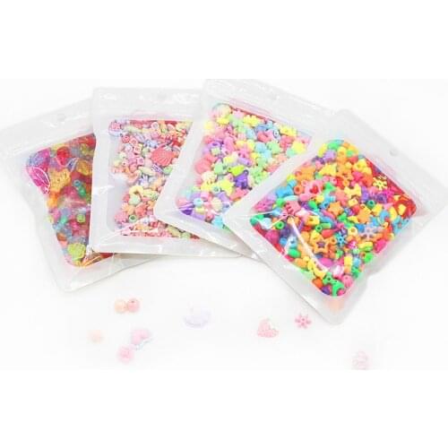 380pcs Beads Toys For Children Lacing Bracelets Girl Boy Gift Jewelry Macking Necklace Handmade Beaded Accessory Educational