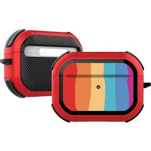 Suitable for airpods1 2 generation Apple earphone sleeve rainbow simple anti-fall airpods Pro protective sleeve with keychain