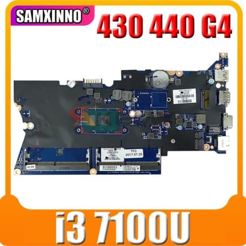 DA0X81MB6E0 905792-001 905792-601 for HP ProBook 430 440 G4 Laptop Motherboard CPU i3 7100U DDR4 100% Test Work