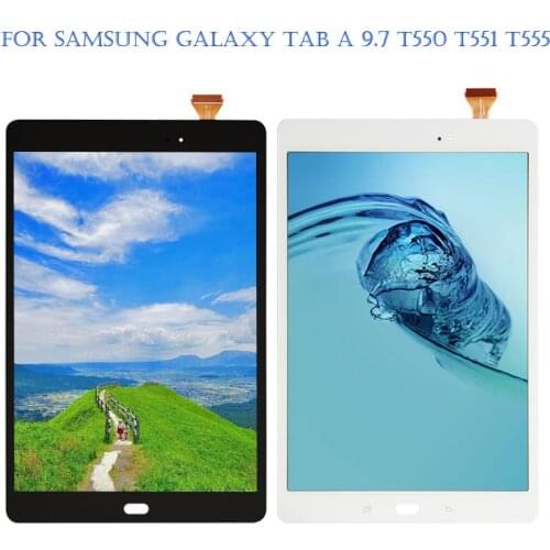 For Samsung Galaxy Tab A 9.7 SM-T550 T551 SM-T555 Display Panel LCD Combo Touch Screen Glass Sensor Replacement Parts