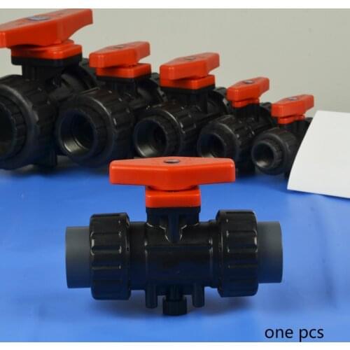 DN15 DN20 DN25 UPVC Ball Valve Union PVC Double Ball Valve Ceramic Core Manual ball valve Plastic