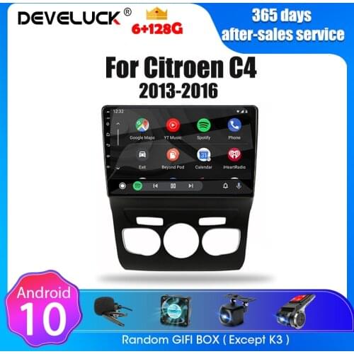 For Citroen C4 2013-2016 Android head unit 2 Din speakers accessories Car Stereo Audio Radio Multimedia Video Player 4G carplay