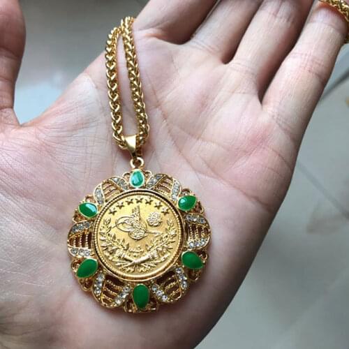 Islam muslim turkey Coin Arab Coin pendant necklace accept drop shipping