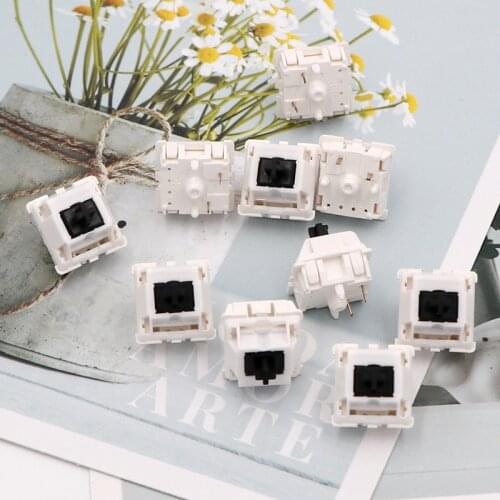 Keypro Everglide Switches 5 pins Jet Black Switch tractile for Mechanical Keyboard Diy