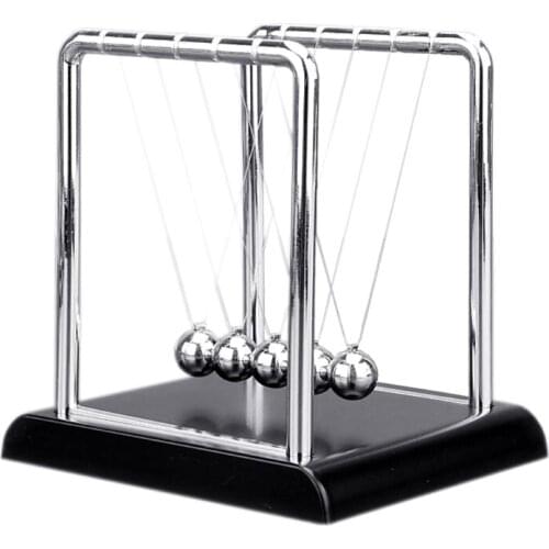 D7WF Science Kits & Toy Newton’s Cradle Ball Interactive Emotional Smooth Toy Anxiety Relief Toy Office Desk Toy for therapy