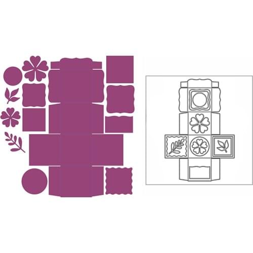 New 3D Flowers Love Box Craft Embossing Mold 2021 Metal Cutting Dies for DIY Decorative Scrapbooking Album Card Making No Stamps