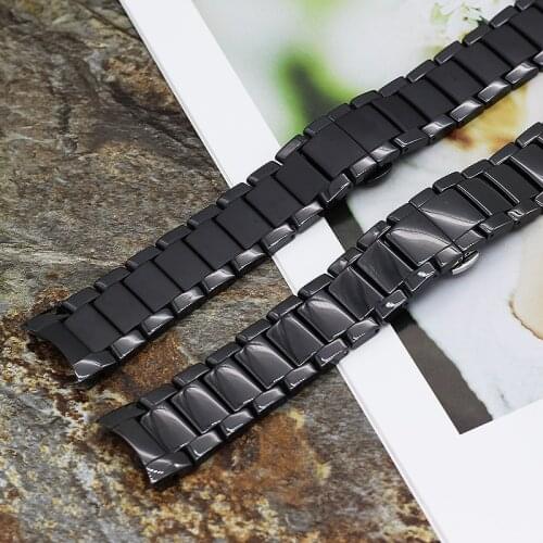 22MM 24MM New Fashion Mens End Ceramic Bracelet For Ar1475 Watch Strap Band For AR1452 AR1451 AR1474 Stainless Steel Clasp