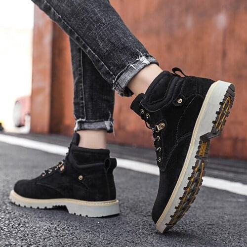 Footwear sports leather designer sneakers indestructible sole para botas scarpa de man boots hombre black zapatillas spring for
