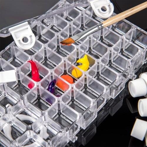 24/36 Grids Watercolor Moisturizing Painting Palette Leakproof Paint Palette Storage Box Stationery Drawing Supplies