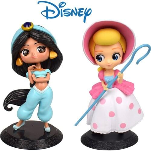 Disney Princess Series PVC Movable Doll "Aladdin lamp" Jasmine Model Shepherdess Cake Plug-In Collection Model Car Decor Girls