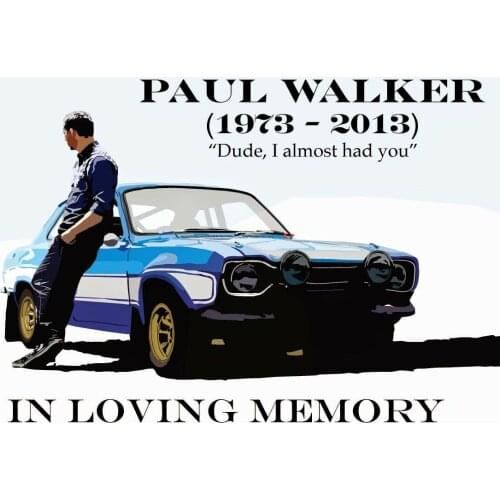 Paul Walker American Actor Star Movie Art Film Print Silk Poster 24x36inch