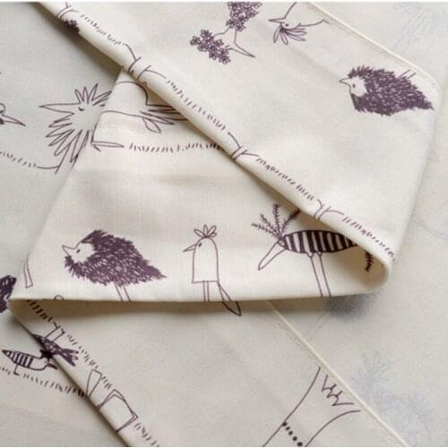 Simple Cloth Modern Boutique Cartoon Curtains Childrens Room Linen Cotton Printed Curtain for Bedroom Living Room Window