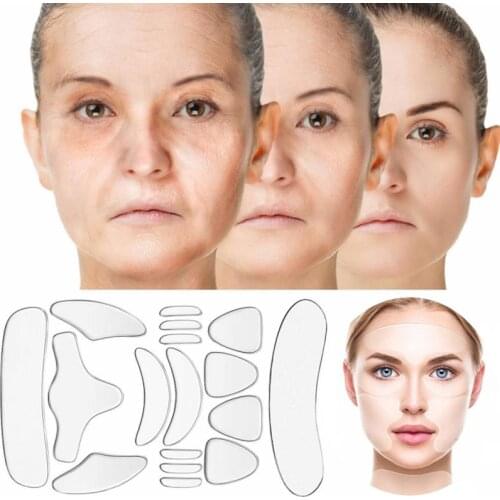 Anti Wrinkle Face Lifting Eye Chin Forehead Chest Wrinkles Removal Skin Care Pads Silicone Reusable Overnight Invisible Patches