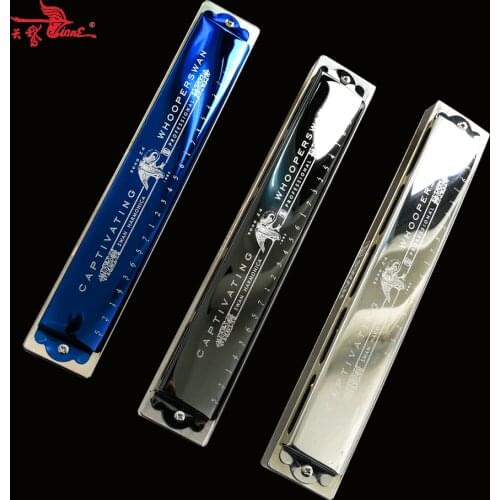 New 2018 Swan 24 Holes Octave-tuned harmonica,metal harmonica, Key of C with Case Multicolor selection