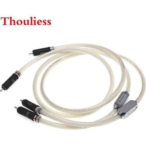 Thouliess Pair HIFI Music Beetle Fever Audio Cable RCA Lotus Tube Amplifier Signal Cable 2RCA Male to Male Interconnect Cable