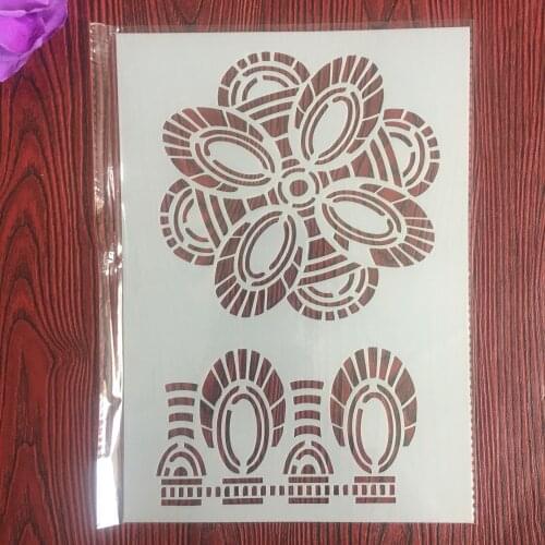 A4 29 * 21cm flower Mandala DIY Stencils Wall Painting Scrapbook Coloring Embossing Album Decorative Paper Card Template