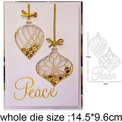 Christmas Ornament Pendant Metal Cutting Dies 2020 New Stencil dies DIY Scrapbooking dies Embossing Paper Card Making Craft dies