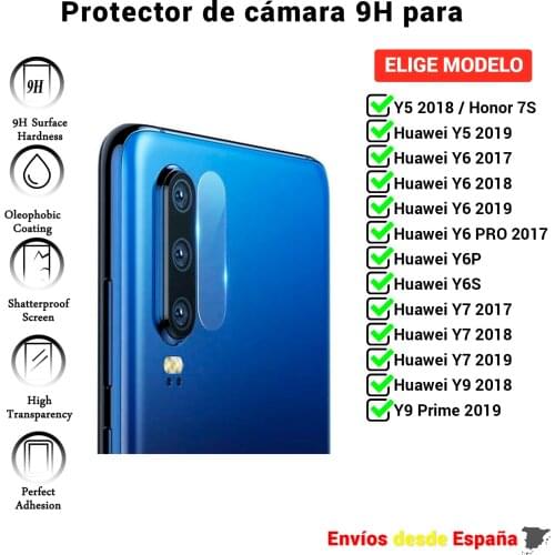 Camera Protector for Huawei Y5 Y6 Y6S Y6P Y7 Y9 2017 2018 Prime Pro Honor 7S. Tempered glass for transparent mobile