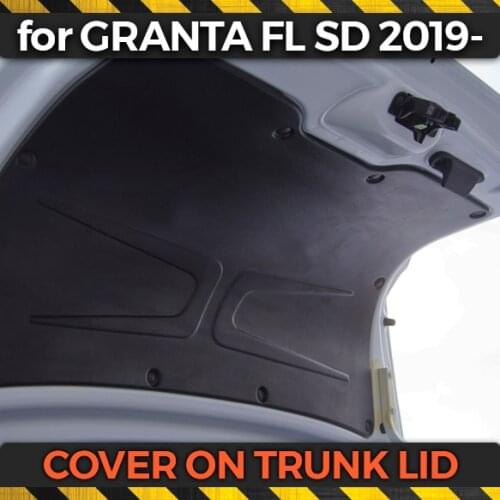 Protective cover on trunk lid for Lada Granta FL Sedan 2018- plastic ABS guard cover pad scuff sill styling car styling tuning