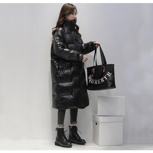 White Duck Down Jacket 2021 Long Parkas Women 90% New Winter Blue Down Coat Female Yellow Down Thick Warm Outerwear