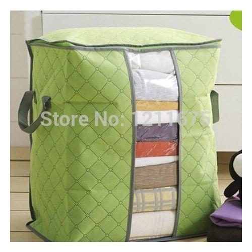 100L High Quality Bamboo Fabric with PVC Clothing Storage Box Classic Clothes Storage Free Shipping