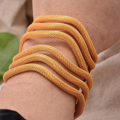 2Pcs/lot Gold Color Bangles For Women Dubai Bride Wedding Cuff Bracelet Africa Bangles Jewelry Gold Charm Bracelet party gifts