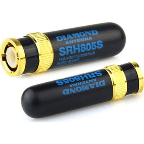2 pcs Worldwide 5cm size SRH805-BNC 144/430MHz dual band uhf vhf two way radio antenna