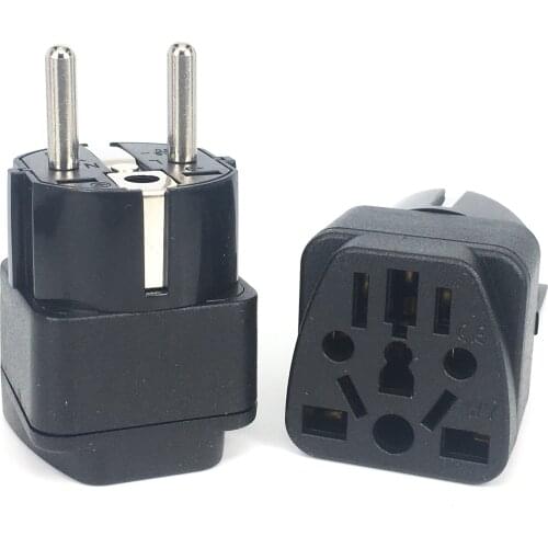 2020 Universal Italy Switzerland India UK US AU to EU German Russia AC Power Socket Schuko Plug Travel Charger Adapter Converter