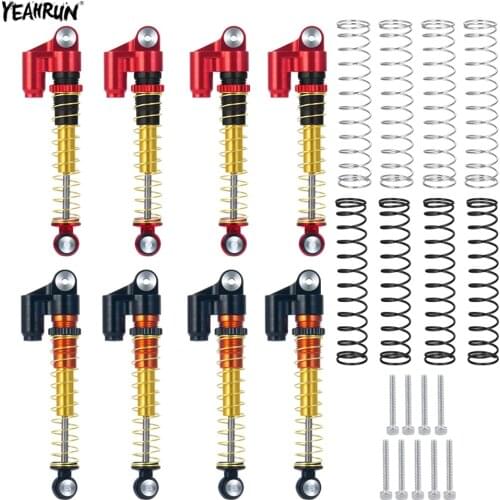 YEAHRUN 4Pcs Damper Aluminum Shock Absorber Set For 1/24 Axial SCX24 90081 AXI00001 AXI00002 RC Crawler Car Upgrade Parts