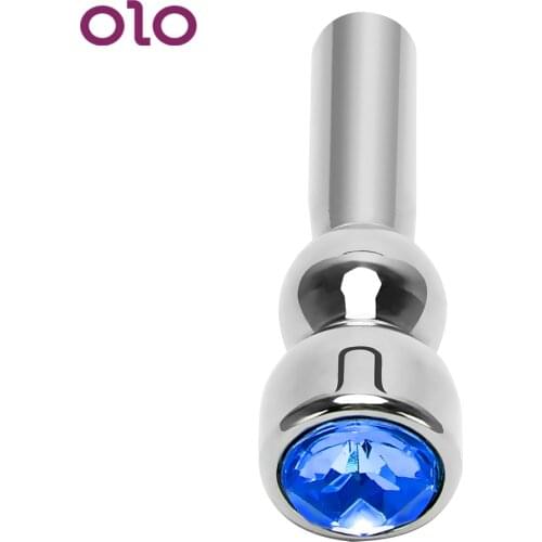 OLO Diamond Penis Plug Masturbator Stainless Steel Male Chastity Device Catheters Sounds Sex Toys for Men Urethral Dilators