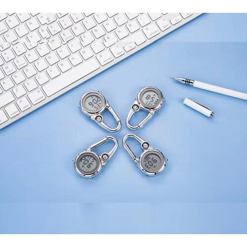 Watches Sport Hook Clock Hospital Gift Electronic Luminous Multi-function FOB Nurse Watch Outdoor Fashion Digital Carabiner Clip