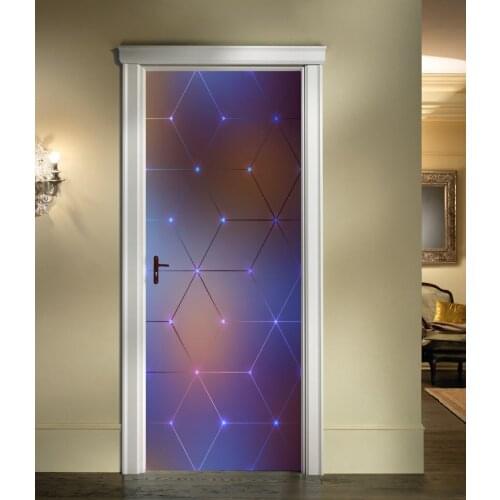 DIY 3D Wall Sticker Mural Home Decor Abstract pattern Removable Door Sticker decole 77*200cm