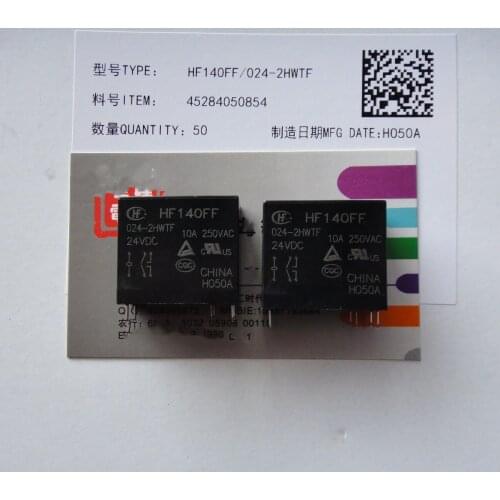 HF140FF-024-2HWTF 6pin 10A 250VAC F relays new orginal