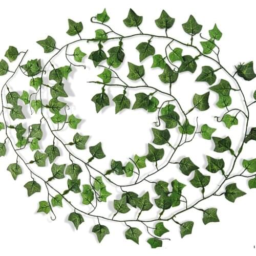 1Pcs Artificial Flowers Fake Creeper Leaf Vine Wall Hanging Home Garden Decor