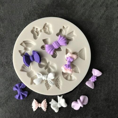 Exquisite bow silicone mold DIY fondant cake mold chocolate fudge mold baking utensils