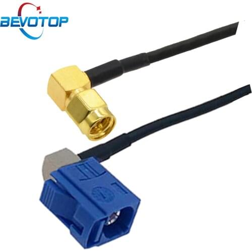 1PCS Elbow Fakra C Female Jack to SMA Male Right Angle Plug RF Coaxial RG174 Pigtail Car Navigation GPS Antenna Extension Cable