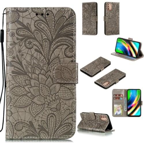 Lace Embossing Flip Leather Phone Cases For Motorola Moto G9 Plus G Stylus Edge plus G power G8 E6 Plus Couqe sFor Nokia 2.3 2.4