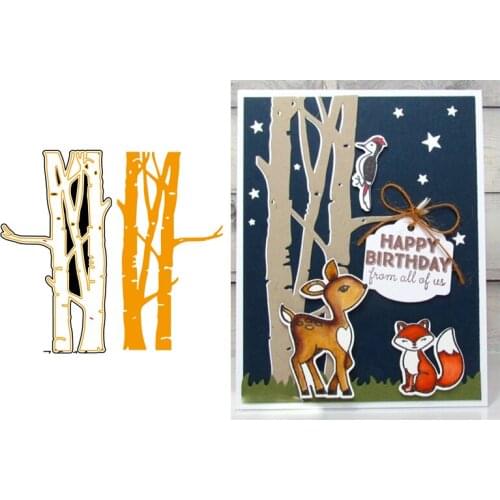 Tree Trunk Die Metal Cutting Dies Stencils for DIY Scrapbooking Album Decorative Embossing Paper Card Crafts Die Cut Template